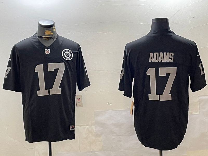 Men Oakland Raiders #17 Adams Black Three generation 2024 Nike Limited NFL Jersey style 2->oakland raiders->NFL Jersey